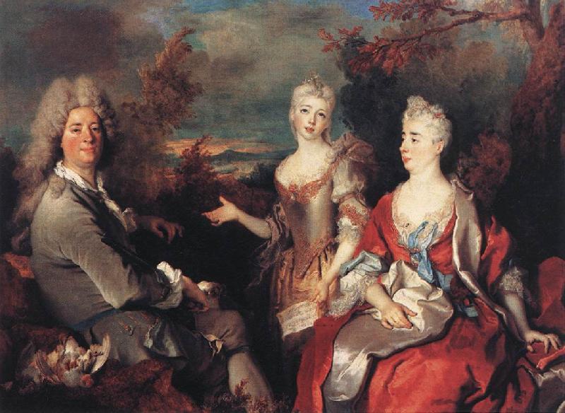 Nicolas de Largilliere The Artist and his Family oil painting image